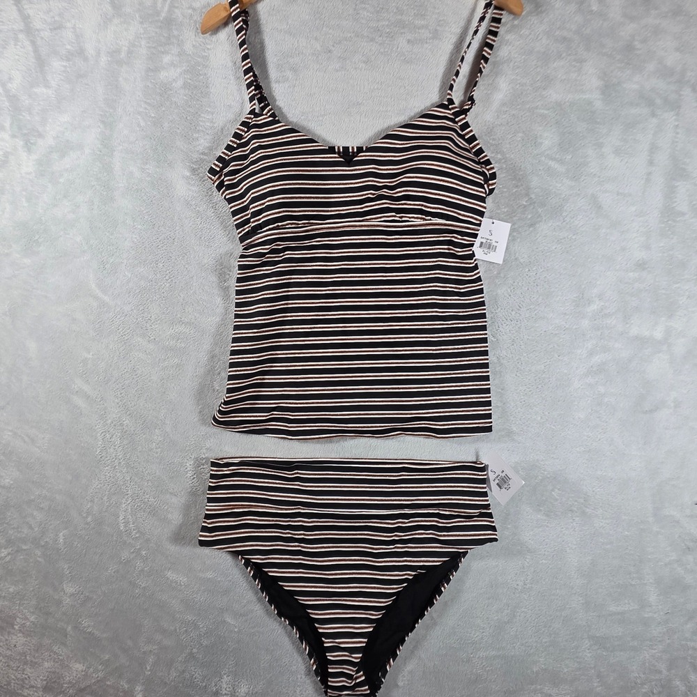 Skye Swimwear Striped Tankini Set XL Piper Top Rachel Bottom NWT